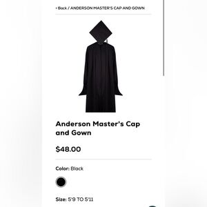 Anderson University Graduate Gown and Hood MMED